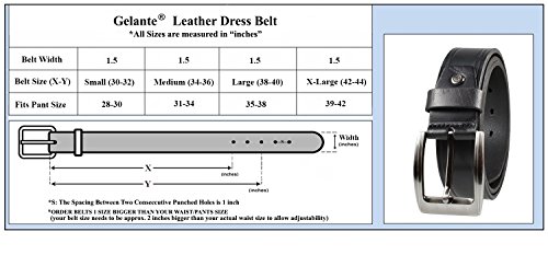 Gelante Men's Leather Belt - One Piece Full Grain 4mmThick - Image 5