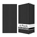 Olanglab Wood Veneer Acoustic Wall Panels 6 Pack, 23.6"×47.2" Sound Absorbing Wall Panels for Interior Wall Decor, Matte Black