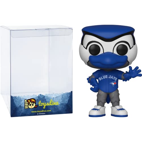 B L U E J A Y S Mascot: Fun Ko P O P ! Vinyl Figurine Bundle With 1 Compatible 'Toysdiva' Graphic Protector (019 - 40388 - B)