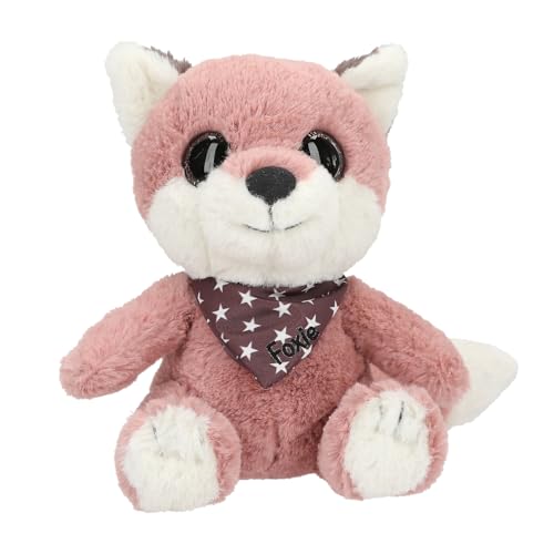 Peluche renard rose Snukis Depesche 13430 de 18 cm doudou doux