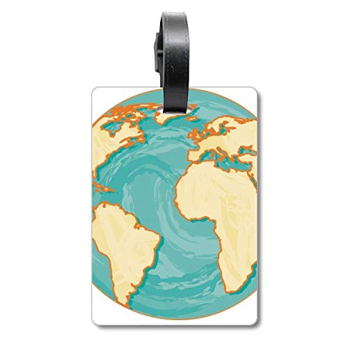 Étiquette d'identification pour Valise Jaune Earth Blue Ocean voyage