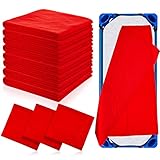 Juexica 8 Pieces Daycare Cot Blankets Children's Nap Blanket Daycare Cot Rest Time Blanket Fleece Blanket for Toddlers and Kids, 36 x 48 Inch (Red)