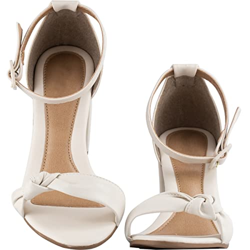 Sandalia Salto Algo Grosso Off White34