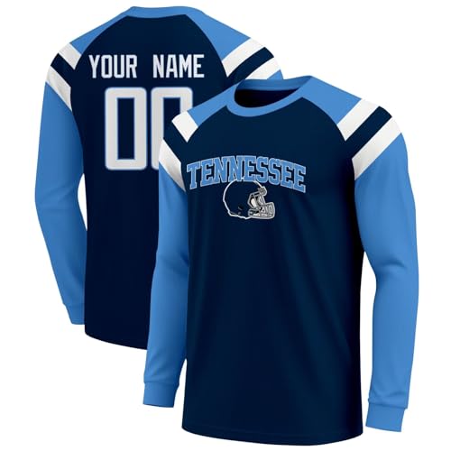 ANTKING Tennessee T-Shirt Long Sleeve for Men Youth Gifts Custom Name and Number