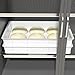Qqbine 4 Packs Plastic Commercial Pizza Dough Proofing Box, Stackable Dough Trays for Pizza, 23.74