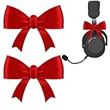 Kopfhörer-Schleifen-Zubehör, niedliche Silikon-Headset-Dekoration – Schleifen, kokettischer Kopfhörer-Clip, für Frauen, Luftschlangen, Teenager, Freundin, Büroangestellte