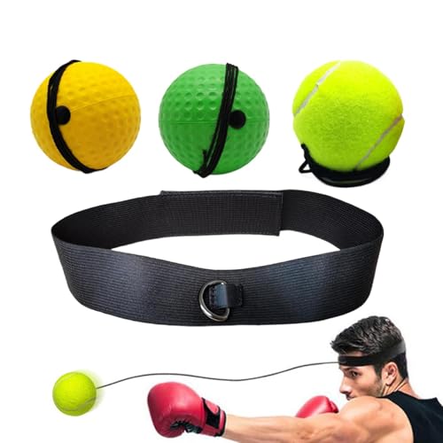 Bola De Reflejo De Boxeo - Juego Interactivo para Con Banda, Mejora De La Respuesta | Entrenamiento De Boxeo para Aumentar La Velocidad, La Precisión Y La Coordinación Padre-Hijo Todo