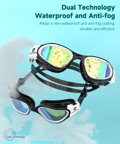 Foto von RIOROO Schwimmbrille,Polarisiert Schwimmbrille für Herren Damen Jugendliche,Anti-Beschlag UV-Schutz Kein Auslaufen Verstellbar Gurt Komfort Profi Taucherbrille Schwimmbrillen für Erwachsene