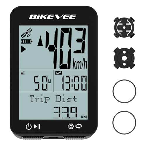 Bikevee GPS Bike Computer Wireless with Auto Start/Stop & Auto Backlight, IPX7...