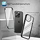 seacosmo Kompatibel für iPhone 14 Pro Hülle mit eingebautem Panzerglas Displayschutz und Kamera Schutzfolie [9H HD], 360 Grad Handyhülle Ganzkörper Stoßfeste iPhone 14 Pro Case - Schwarz