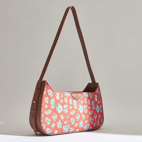 Image of TEAL BY CHUMBAK Women's Sling Bag |Shoulder Bag | Crossbody Bag | Printed canvas PU With Zipper closure and shoulder strap