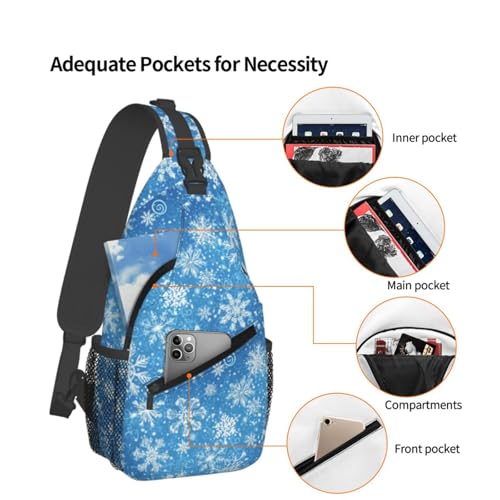 Image of Christmas Snowflake-2 Crossbody Bag Sling Bag Backpack Chest Bags Shoulder Bag for Women Men