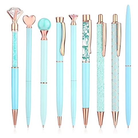 TOYMIS 9 Piezas Bolígrafo Azul Punta Fina Cover