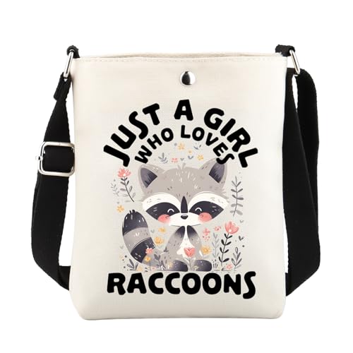 FUSTMW Raccoon Gifts Raccoon Crossbody Bag Raccoon Lover Gifts Raccoon Small Phone Purse with Adjustable Shoulder Strap