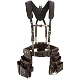 Ox Pro Carpenter Tool Belt - 22-Pocket Leather Tool Belt Pouches - (L) Belt made of Oil-Tanned Leather with Double-Stitching and Steel Rivets - OX-P263606
