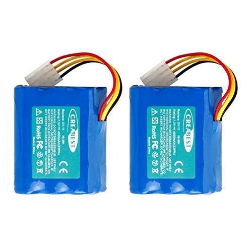 2Packs Creabest Upgraded 7.2V 4500mAh Ni-Mh Battery Compatible with Neato XV-11 XV-12 XV-14 XV-15 XV-21 XV-25, XV Essential, XV Signature Pro Robotic Vacuum Cleaners 945-0005 205-0001