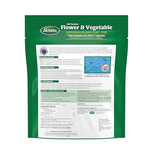 Scotts All Purpose Flower and Vegetable Continuous Release Plant Food, For Outdoor In-Ground Plants, 3 lb. - Image 3