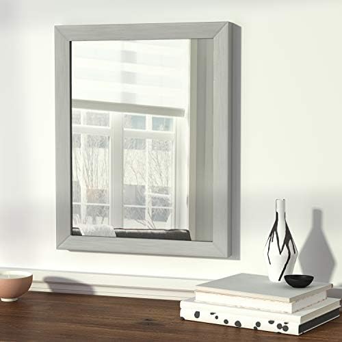 Amazon Basics Rectangular Wall Mirror 16" x 20" - Standard Trim, Nickel - 5