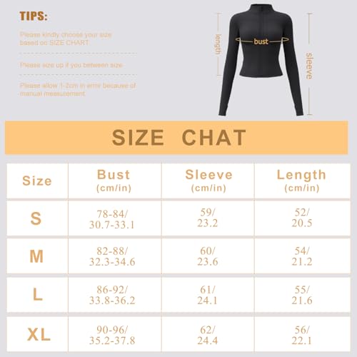 Neteson T-shirt damski z długim rękawem, sportowa koszulka, koszulka do siłowni, fitness, lekka koszulka z długim rękawem z zapięciem i otworem na kciuk do jogi, golfa, tenisa, czarny, XL