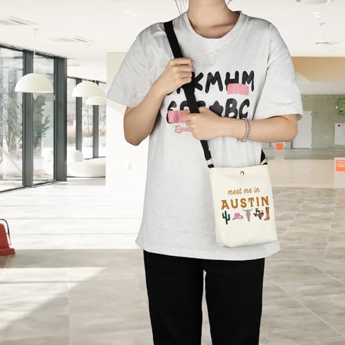 POFULL Austin Gifts Austin Texas Bachelorette Party Bag Meet Me In AUSTIN Crossbody Bag4