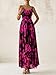 BTFBM Women Summer Floral Maxi Dresses Elegant Spaghetti Strap Dress Printed Party Dress Beach Long Dresses(Floral Black Rose Red,Large)