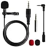 Lavalier microfoon, omnidirectionele condensator Lapel Mic met eenvoudig clip-on systeem, perfect voor het opnemen van interviews / videoconferenties / podcasts / voice dictation / telefoon