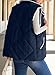 SHEWIN Puffer Vest Causal Stand Collar Sleeveless Quilted Jackets For Women Lightweight Zip Up Outerwear Vests Womens Fall Fashion 2024, US 4-6(S),Navy Blue