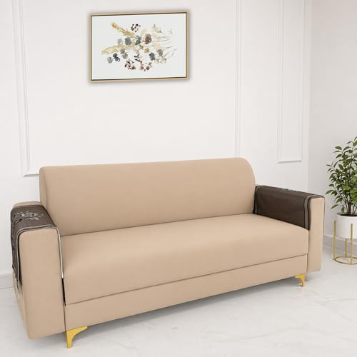 Image of Homerz Premium Waterproof Jasmine Joe Sofa Seat Cover - Floral Printed Sofa Protector | Non-Slip, Washable & Durable Sofa Protector (Mouse, 1 Pair Armrest)