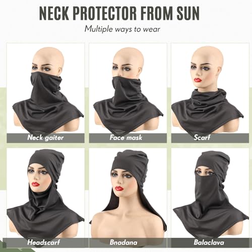 Image of SATINIOR 3 Piece Balaclava Face Cover Sun Protection Neck Cover Summer Balaclava for Men Women Outdoor Sports UV Protector
