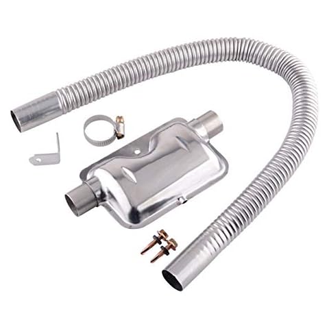 Car Exhaust Muffler With 60cm Exhaust Pipe, Stainless Steel Pipe Silencer Exhaust Extension Kit for Parking Air Diesel Heaters for Parking Air Diesel Heaters Cover