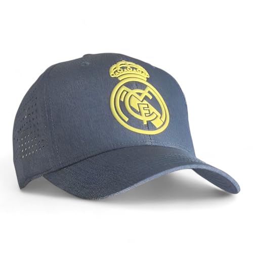 Real Madrid FC Rm3go20, Gorra Azul/oro Acero Con Rejilla Adulto, Ajustable Vaquero 2019 2020 Unisex, Talla Única