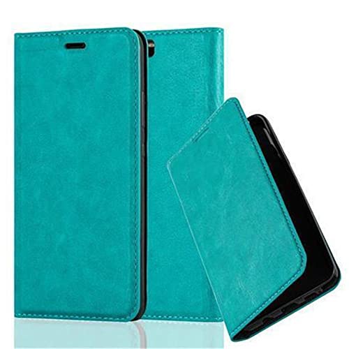 Cadorabo Custodia Libro per Huawei P10 PLUS in TURCHESE PETROLIO - con Vani di Carte, Funzione Stand e Chiusura Magnetica - Portafoglio Cover Case Wallet Book Etui Protezione