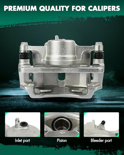Image of SCITOO Front Left Brake Caliper With Bracket 19B1832 Compatible For Acura EL 1997-2000 For Honda Civic 1996-2011 For Honda Insight 2010-2014