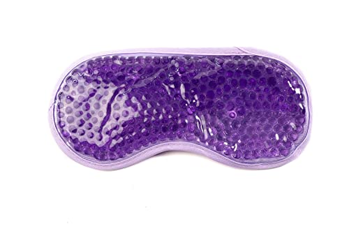 County Aqua Peas Cooling Gel Eye Mask - Cool/Warm Therapy - Perfect For Insomnia, Puffy Eyes & Dark Circles (Purple)