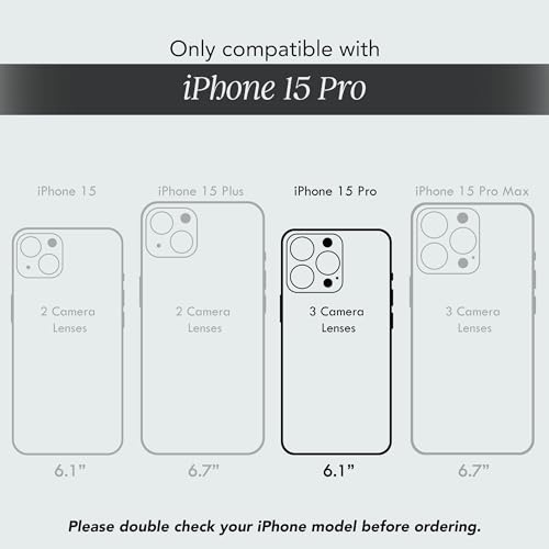 Image of COCOMII Rectangle for iPhone 15 Pro Case, Mother of Pearl