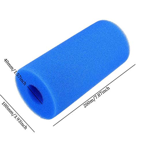 Homozy Filtro de piscina esponja de espuma cartucho reutilizável lavável esponja