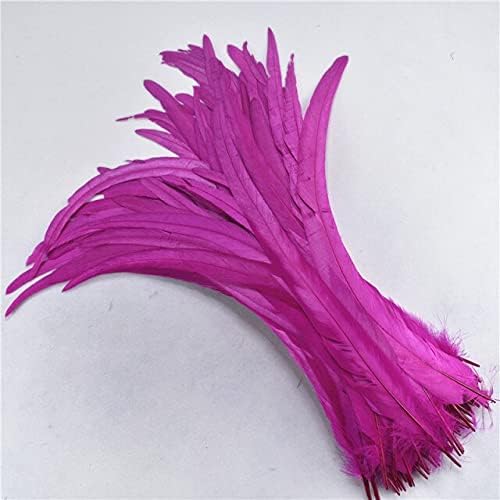 Zamihalaa 50Pcs/Lot Rooster Feather 40-45cm 16-18" Rooster Coque Tail Feathers for Crafts Natural Wedding Decoration Assesoires