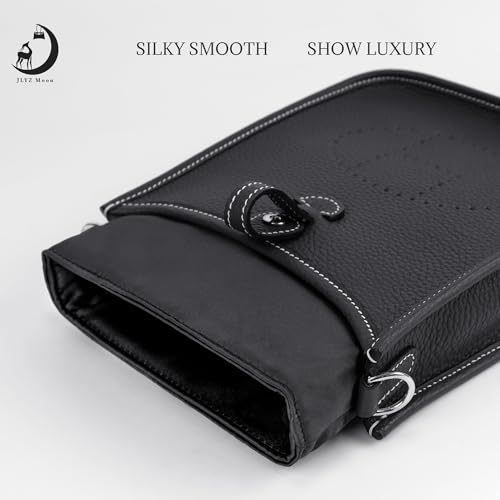 Image of Fits for Evelyne Bag Insert Organizer For Hermes(40,Black) | Premium Silk Material,Smooth Touch,Lightweight,zipper,protect from scratches & stains,multiple pockets,keychain,waterproof