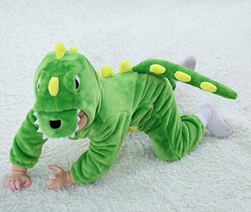 Doladola Bébés Garçons Filles Flanelle Animal Dinosaure À Capuche Barboteuses - Image 9