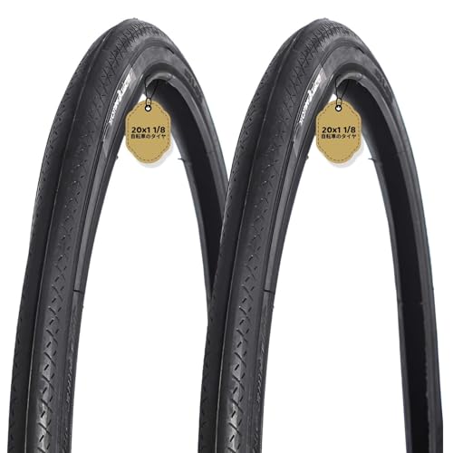 20 1 1/8 タイヤ 自転車 20x1-1/8 | クリンチャー タイヤ 75-85psi マウンテンバイク ツーリング車/街乗り 通勤 ツーリング ロングライド用 黒