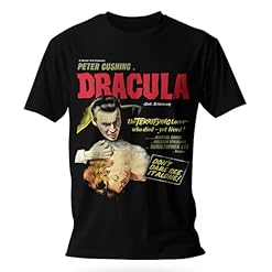 Buy the Exclusive Hammer Horror Dracula T-Shirt – Featuring Peter Cushing & Christopher Lee Classic Film Design – Sporting Profiles