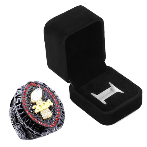 guancrown 2024 Fantasy Football Championship Trophy Ring Award Prize Sports Winner FFL Champion Ring (eight, size 13)