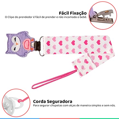Buba Prendedor De Chupeta Corujinha Colorido
