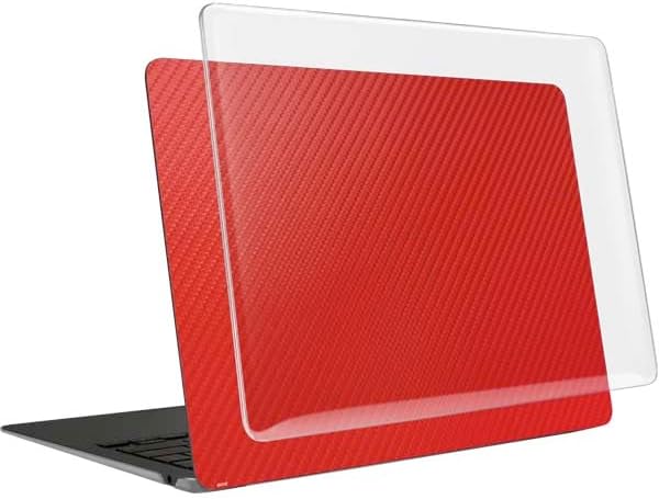 Skinit Laptop Case Plus Skin Compatible with MacBook Air 13in (2020) - Red Carbon Fiber Specialty Texture Material Design
