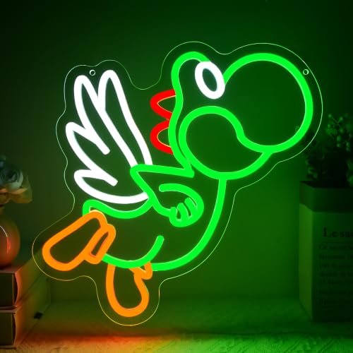 Anime Neon Sign for Wall Decor Dimmable Dinosaurs LED Sign for Game Room