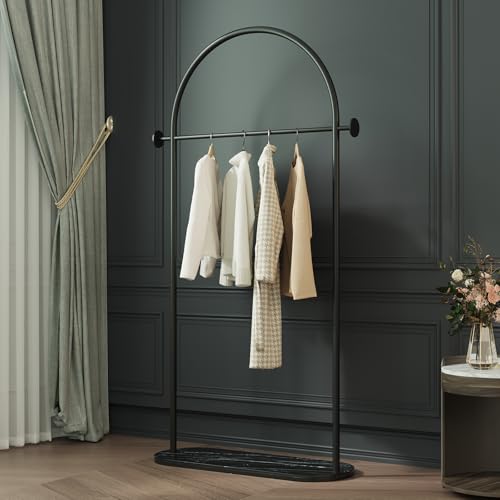 BUZUEY Modern Clothing Rack with Marble Base - Heavy Duty