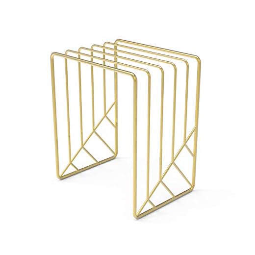 U Brands Metal Letter Sorter, Desktop Accessory, Vena Collection, Gold