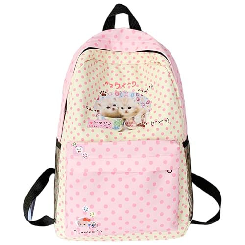 Sac à dos mignon grande capacité style kawaii chat pour fille et adolescente