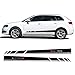 GSELKND Misura per Audi A3 8V 8P 8Y 8L S3 RS3 Sportback Sport Racing Car Door Side Stripe Gonna Sticker Accessori