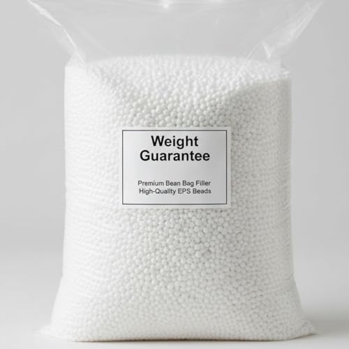 Image of Biggie Bean Bag Filler 2 Kg | Virgin Polystyrene Beans Refill for Bean Bags | Lasts Up to 60% Longer | Weight Guarantee | Premium Cushioning Beads (White) for Bean Bag Refilling Only